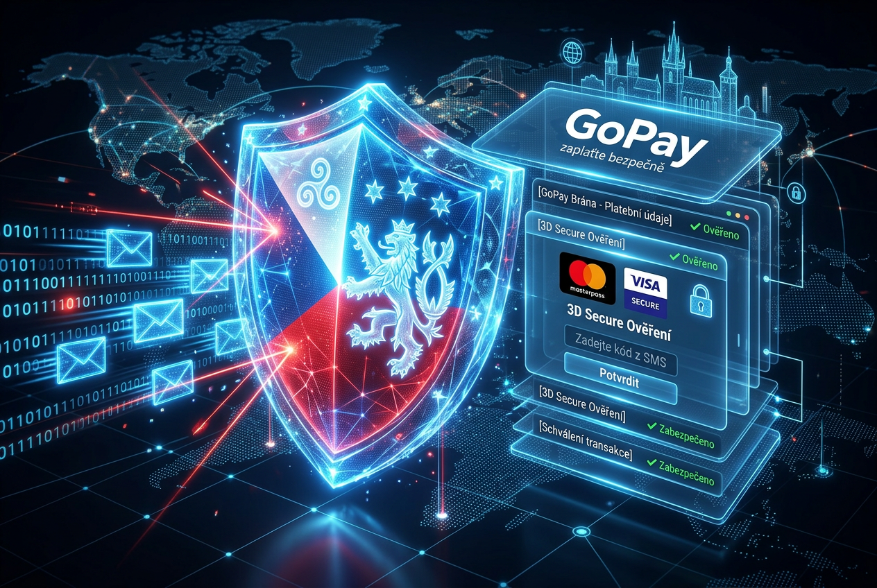 Vizualizace bezpečnosti a rychlosti platební brány GoPay v českém online kasinu